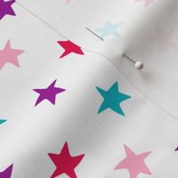 stars // pink purple turquoise stars fabric girls room decor cute star fabric
