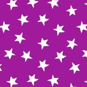 stars // purple star fabric cute girls room star design