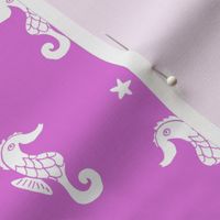 seahorses // purple seahorse fabric pastel purple girls sea ocean animals fabric