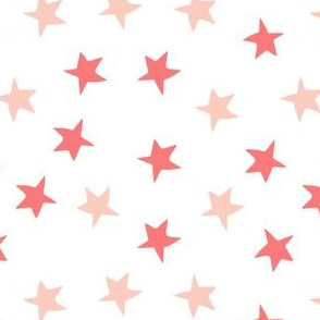 stars // coral and blush star fabric cute girls design best star fabric