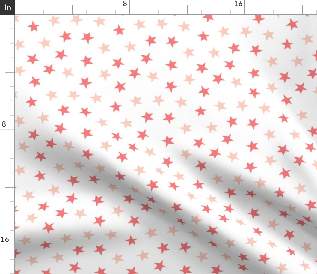 stars // coral and blush star fabric cute girls design best star fabric