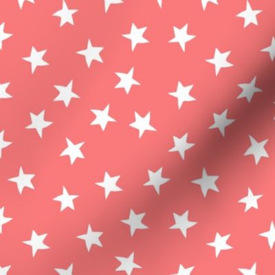 stars // mermaid stars fabric coral star design star nursery baby cute girls fabric