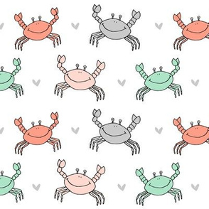 dancing crab // sea creatures andrea lauren ocean animals best nautical summer fabric