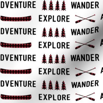 Adventure. Explore. Wander || plaid