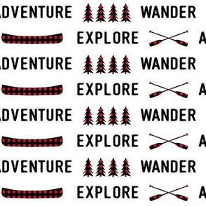 Adventure. Explore. Wander || plaid
