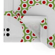 LARGE Button Polka Dots on a Riot on Greenery by Su_G_©SuSchaefer