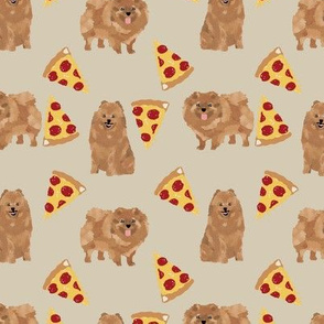 pomeranian dog fabric, cute dog design, pom dog, pizza food fabric