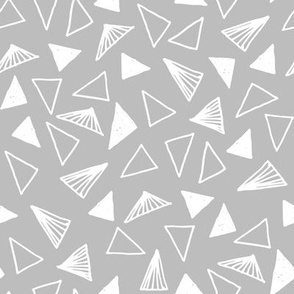 triangles // grey triangle fabric nursery baby triangles design 