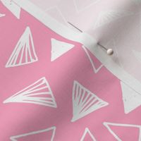 triangles // pink triangles fabric pink triangles design 