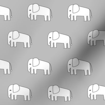 elephant // grey elephants nursery baby design elephants fabric