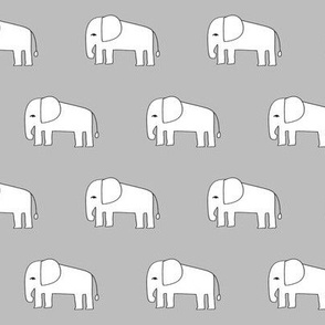 elephant // grey elephants nursery baby design elephants fabric