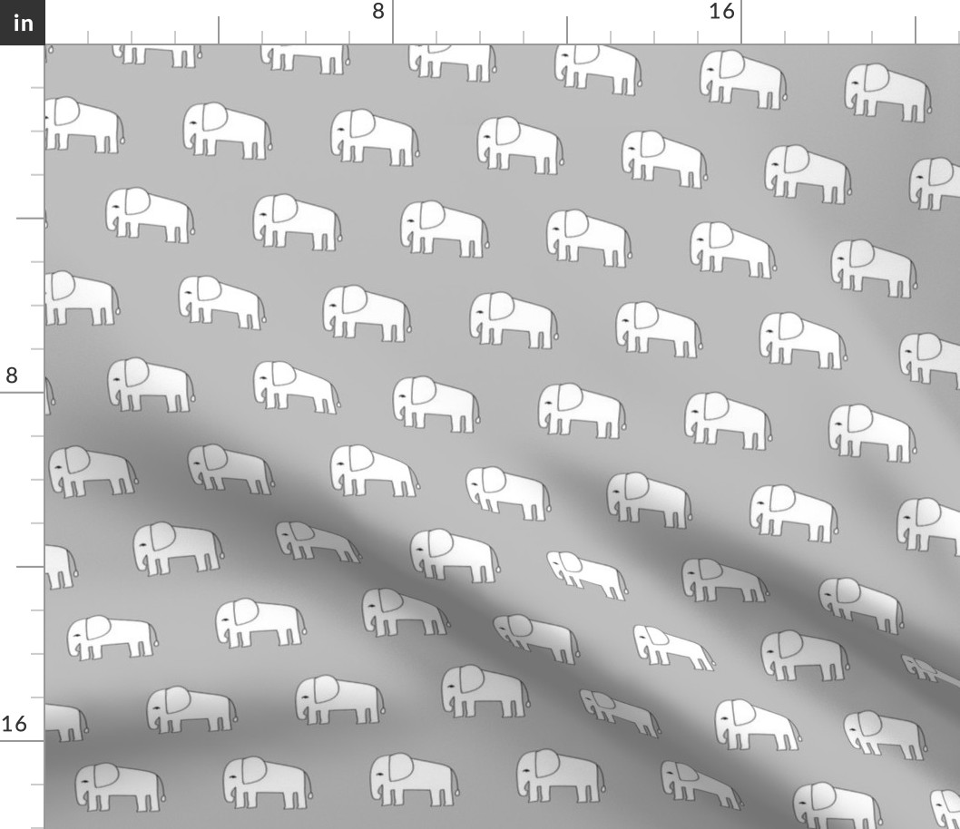 elephant // grey elephants nursery baby design elephants fabric