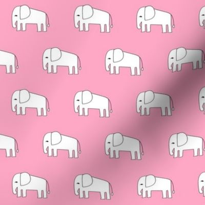 elephants // pink elephant fabric cute elephant nursery baby design