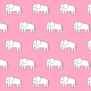 elephants // pink elephant fabric cute elephant nursery baby design