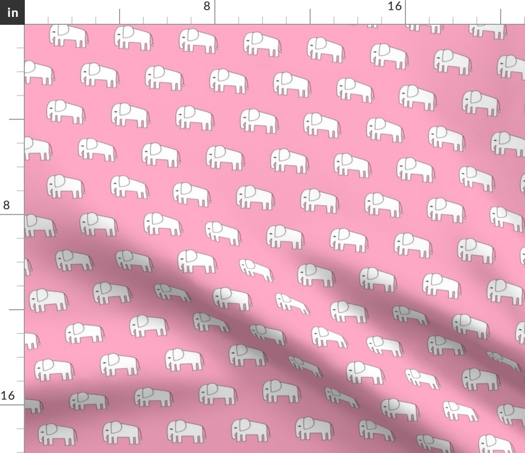 elephants // pink elephant fabric cute elephant nursery baby design