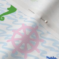 Pirate Border for Girl Dresses with Mermaid