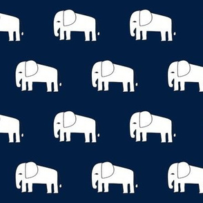 elephants // navy blue elephant fabric nursery baby design 