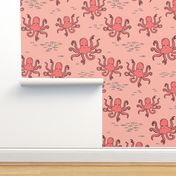 octopus // coral octopi fabric ocean animals baby nursery oceans fabric