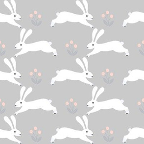 bunny rabbits // nursery cute baby nursery spring bunnies design