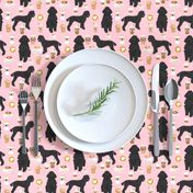 black poodle fabric dogs and coffees fabric blossom pink
