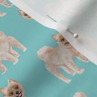 shorthaired pomeranian fabric - cute dog breeds fabric