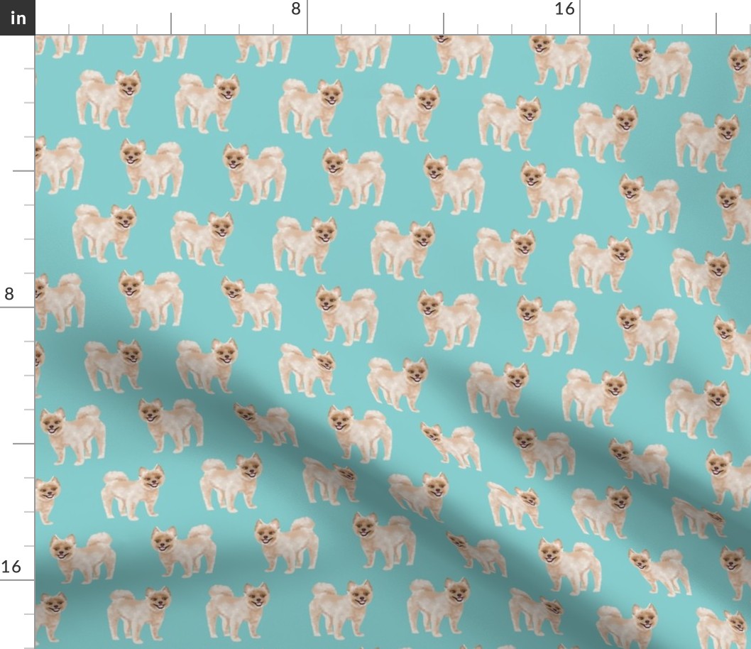 shorthaired pomeranian fabric - cute dog breeds fabric