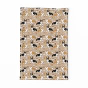 corgis and coffees fabric best tri colored coffee design cute coffees and dogs print