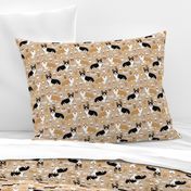 corgis and coffees fabric best tri colored coffee design cute coffees and dogs print