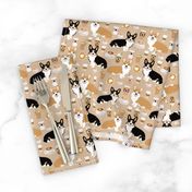 corgis and coffees fabric best tri colored coffee design cute coffees and dogs print