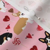 corgis tri colored corgi fabric cute valentines love pink design best cupcakes and sweet design