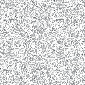 school pattern  doodle