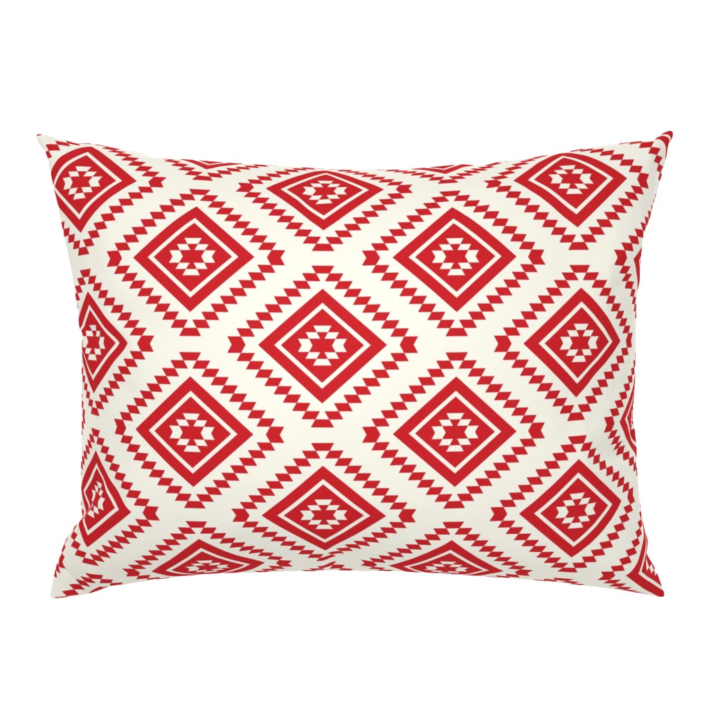 Aztec- Red, Ivory