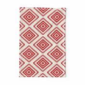 Aztec- Red, Ivory