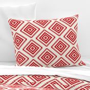 Aztec- Red, Ivory