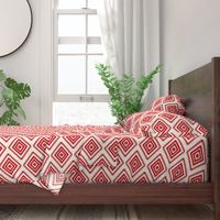 Aztec- Red, Ivory