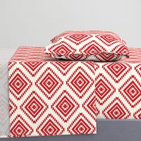 Aztec- Red, Ivory