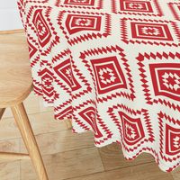 Aztec- Red, Ivory