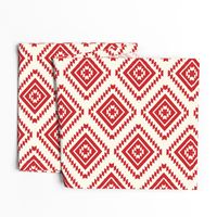 Aztec- Red, Ivory