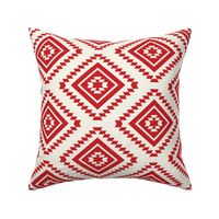 Aztec- Red, Ivory