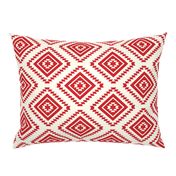 Aztec- Red, Ivory