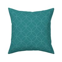 faux sashiko circles on teal