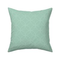 faux sashiko circles on mint