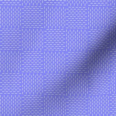 faux sashiko weave on periwinkle