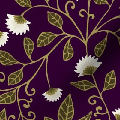 Aubergine Vine Fabric