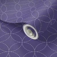faux sashiko circles on purple