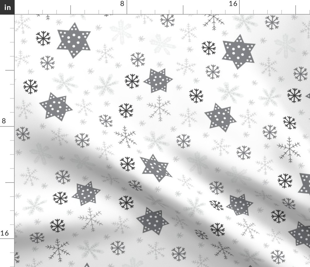 Snowflakes Monotone