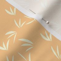 Magnolia Cream Tussocks on Peach Blush - Medium Scale