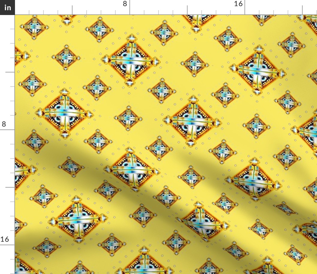 Deco Diamonds large yellow