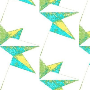 Origami Note blue green