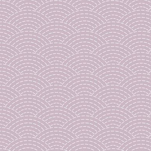 faux sashiko scallop on mauve